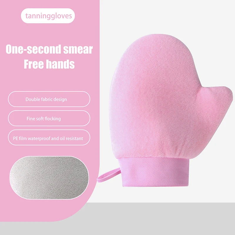 Reusable Body Self Tan Glove Applicator Tanning Gloves Cream Lotion Mousse Body Cleaning Glove Self Tanner Finger Glove