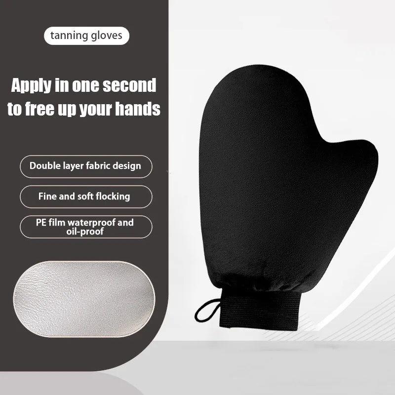 Reusable Body Self Tan Glove Applicator Tanning Gloves Cream Lotion Mousse Body Cleaning Glove Self Tanner Finger Glove